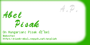 abel pisak business card